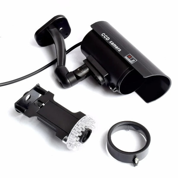 Eleopard Fake Security Camera - Waterproof Dummy CCTV With Red LED Add Hooks - stepyours.com