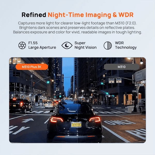 70mai M310 Plus 2K Dash Cam With English Voice Control 1440P WDR Parking WiFi 6 - stepyours.com