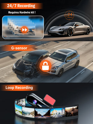 4K Front And Rear Dual Lens Dash Cam With HDR Night Vision WiFi Parking - stepyours.com