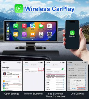 11.26 Inch Car DVR 4K Dash Cam Dual Lens Wireless CarPlay Android Auto Monitor - stepyours.com
