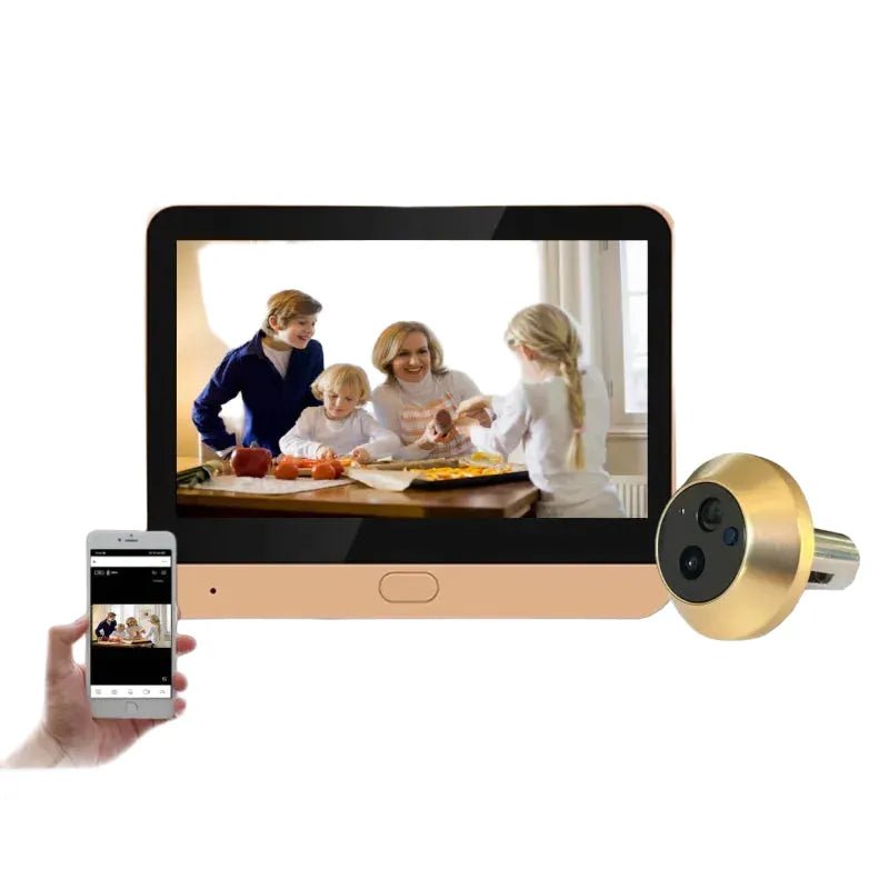 Tuya 3MP Wireless Peephole Camera LCD Screen Night Vision - stepyours.com