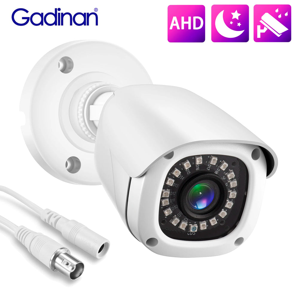 Gadinan 5MP AHD Outdoor Bullet Camera With Wired Coax HD Night Vision - stepyours.com