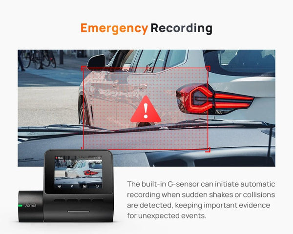 70mai A200 Dash Cam 2 Inch LCD Dual Channel 1080P Car DVR 24H Parking - stepyours.com