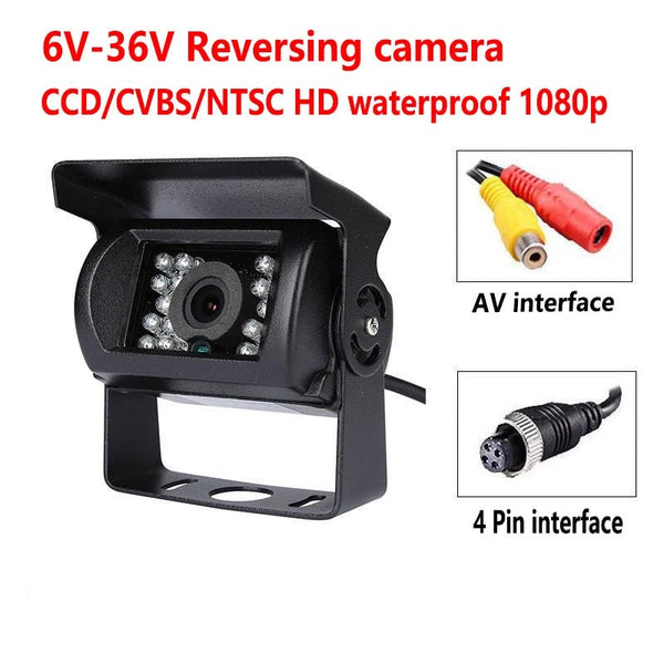 Reverse Camera 4 Pin AV Port IR Night Vision Waterproof For Truck Trailer RV - stepyours.com