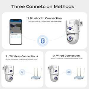 Lenovo 4K WiFi Surveillance Camera - Outdoor Dual Lens PTZ With Auto Tracking by stepyours.com