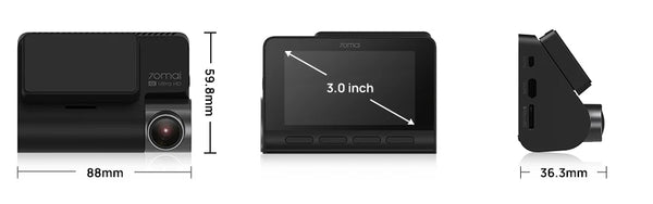 70mai 4K Dash Cam A810 Front Rear Set With 4G LTE UP04 GPS ADAS DVR - stepyours.com
