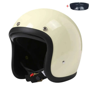 Vintage Open Face Motorcycle Helmet — product view 8