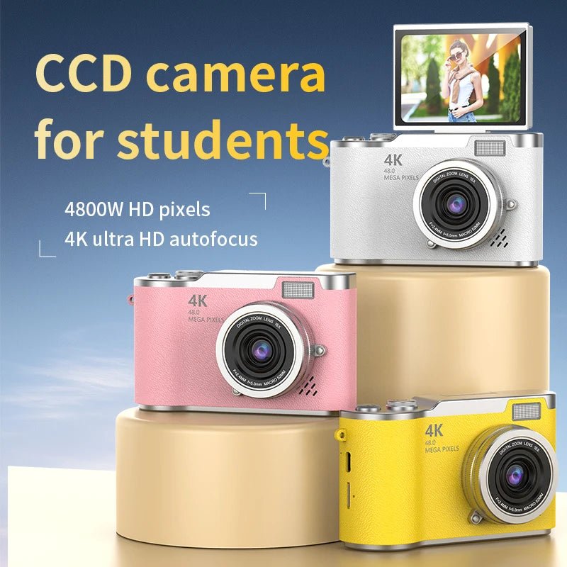 4K 48MP Digital Camera Camcorder For Kids Beginners With 2.4 Inch Screen - stepyours.com
