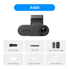 Pictrey A400 4K Dash Cam With Built In ADAS WiFi 1.9 Inch IPS Screen - stepyours.com