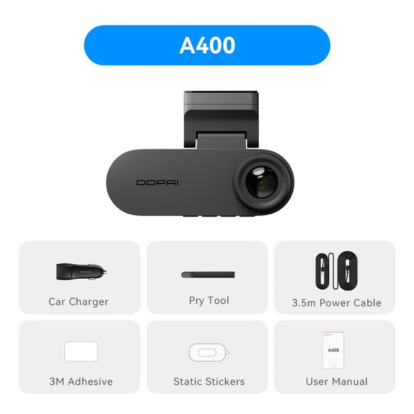 Pictrey A400 4K Dash Cam With Built In ADAS WiFi 1.9 Inch IPS Screen - stepyours.com