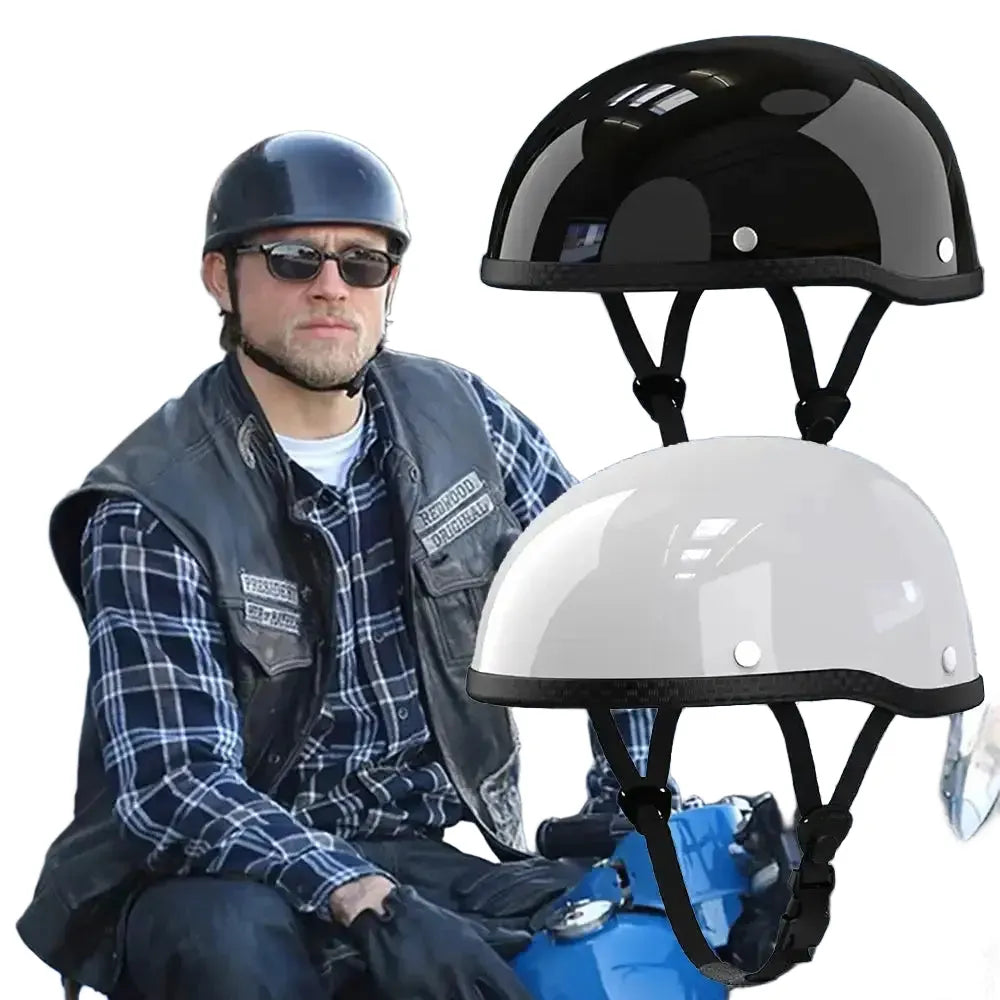 Vintage DOT Half Motorcycle Helmet — product view 1