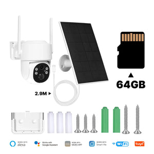 MOES Tuya Solar Powered 4G WiFi 4MP Security Camera With Color Night Vision - stepyours.com