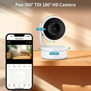 WIFI Tuya Indoor 5MP Camera - 360 Degree PTZ With 4x Zoom And Two Way Audio - stepyours.com