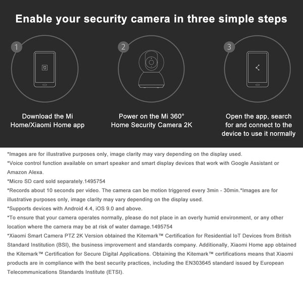 Xiaomi Smart Camera - 360 Degree Indoor Security With 2K Clarity by stepyours.com