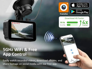 4K Dash Cam for Cars Front and Rear with WiFi GPS 24H Parking Mode - stepyours.com