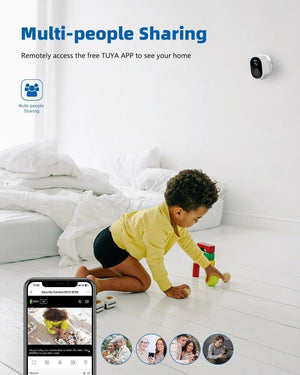 Never Miss A Moment Solar Powered 4MP Battery Spotlight Camera 2K Outdoor Tuya - stepyours.com