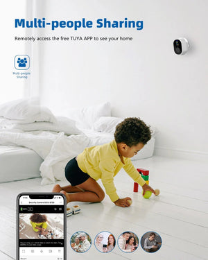 Never Miss A Moment Solar Powered 4MP Battery Spotlight Camera 2K Outdoor Tuya - stepyours.com