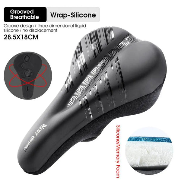 Gel Padded Bike Seat Cover Waterproof Cushion