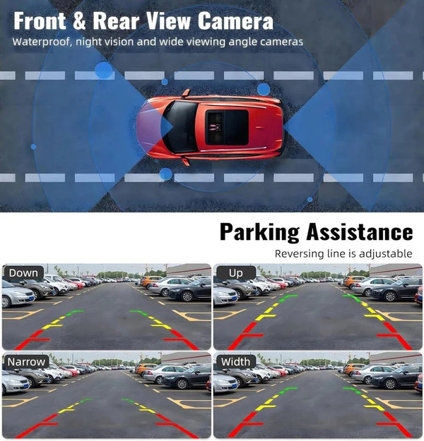 11.26 Inch 4K Dash Cam With CarPlay Android Auto Dual Lens WiFi GPS Bluetooth - stepyours.com