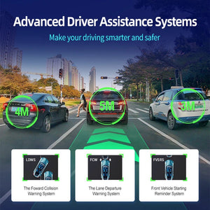 Imagebon H70 Plus 11.4 Inch 4K ADAS Dash Cam 60FPS Night Vision Dual Recording - stepyours.com