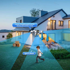 Smart Outdoor WiFi 6 Camera 20MP 10x Optical Zoom PTZ Auto Tracking Waterproof - stepyours.com