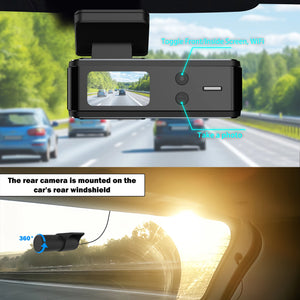 Aprilboy 4K WiFi Dash Cam Front And Rear Night Vision G Sensor Parking Monitor - stepyours.com