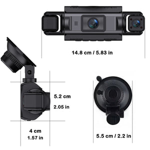 4 Channel Car Dash Cam With WiFi FHD 1080P Front Left Right Rear Night Vision - stepyours.com