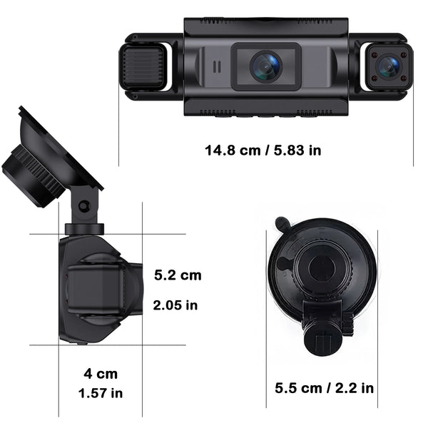 4 Channel Car Dash Cam With WiFi FHD 1080P Front Left Right Rear Night Vision - stepyours.com