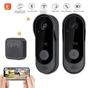 Tuya WIFI Camera Doorbell HD Video Intercom Outdoor Wireless Waterproof Door Bell Security Protection IR Night Vision Smart Home by stepyours.com