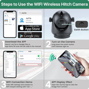 GreenYi 5G WiFi Magnetic Hitch Wireless Rear View Camera Night Vision Trailer - stepyours.com