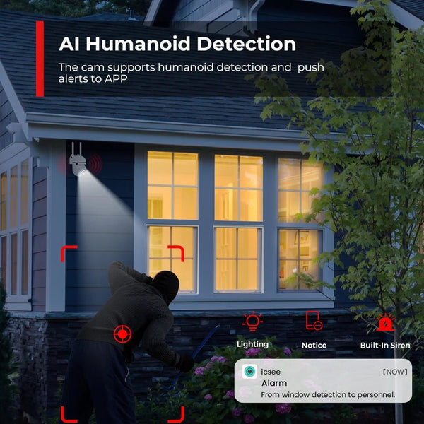 4MP Outdoor WiFi Camera 2K PTZ Night Vision IP Surveillance ICSee App - stepyours.com