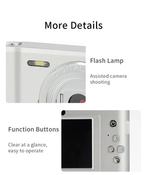 4K Digital Camera Travel Selfie Camera 36MP 1080p 2.4in Screen Optical Zoom - stepyours.com