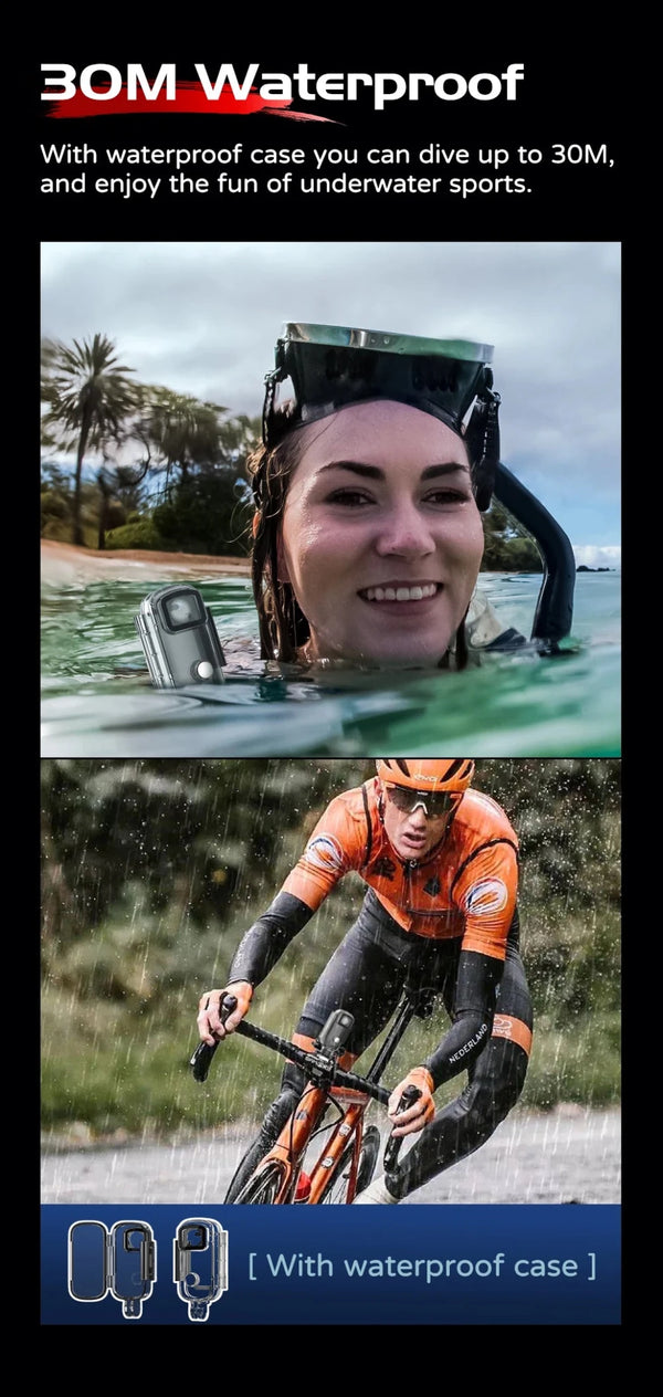 SJCAM C100 Plus Action Camera 4K30FPS 12MP Waterproof 30M WiFi - stepyours.com