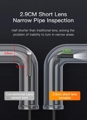 Industrial Endoscope Camera 4.3 Dual Lens 1080P - IP67 Waterproof Borescope - stepyours.com