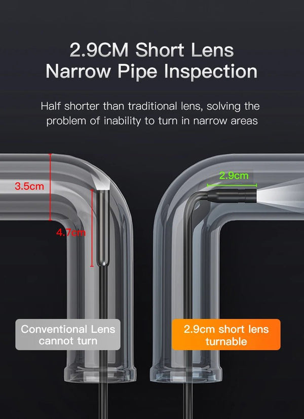 Industrial Endoscope Camera 4.3 Dual Lens 1080P - IP67 Waterproof Borescope - stepyours.com