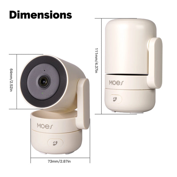 MOES Tuya WiFi Indoor Pan/Tilt Camera - 4MP HD Night Vision And Motion Alerts by stepyours.com