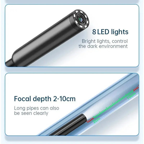 Endoscope Camera 1080P HD Borescope With 8 LED Lights For Tight Spaces - stepyours.com