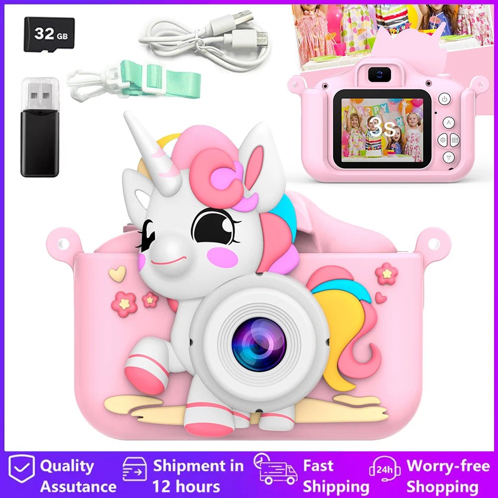 Kids Digital Camera 1080P HD 2 Inch Screen Video Recording Toy Gift - stepyours.com