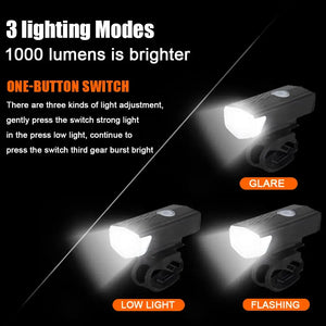 Bike Light Set - Easy Install USB Waterproof — product view 3