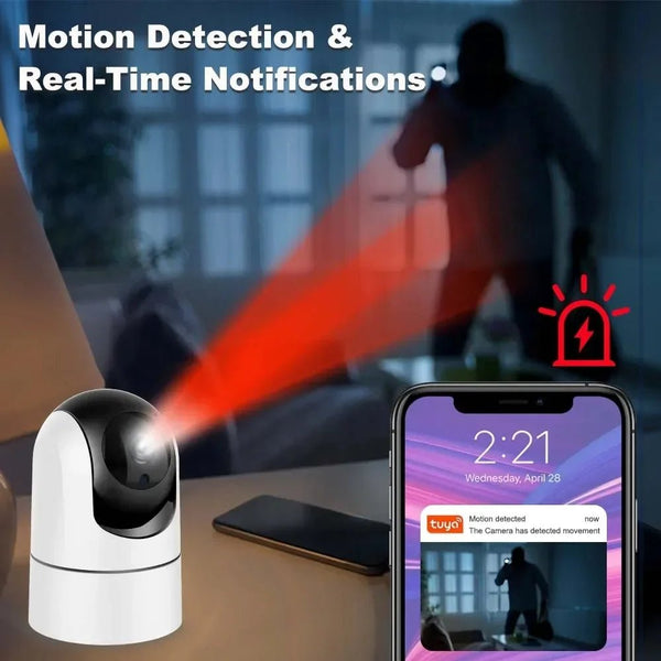 Tuya 5G WiFi IP Camera Indoor 6MP Auto Tracking 6x Zoom Night Vision - stepyours.com