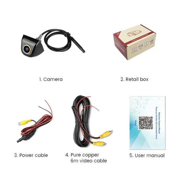Car Rear View Camera AHD 1080P Full HD 170 Wide Angle Night Vision - stepyours.com