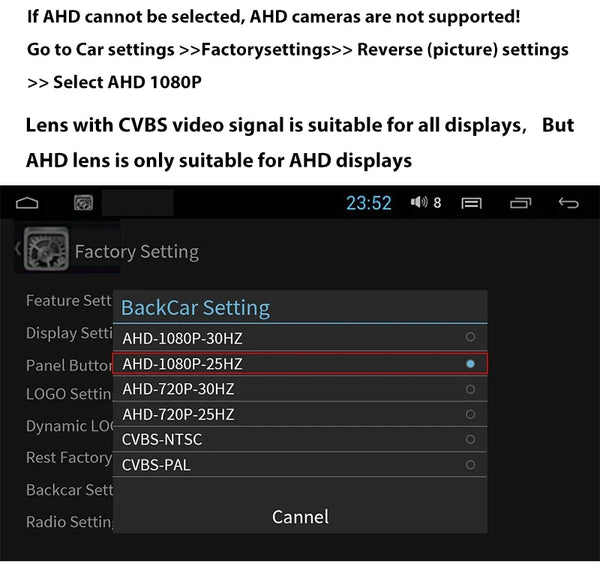 AHD 1080P Car Front And Rear View Reversing Camera 170 Degree Fisheye Lens - stepyours.com