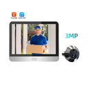 Tuya Smart 3MP Outdoor Wireless Door Peephole Video Eye Camera 2.4G WiFi Night Vision Home Security Door Camera with LCD Screen by stepyours.com