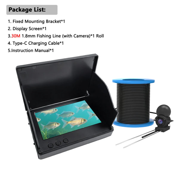 Dodosee Handheld 1080P 4.3 Inch LCD Fish Finder - Night Vision Underwater View - stepyours.com