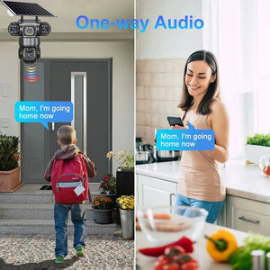 Solar 4G Outdoor Security Camera With 3 Lenses And 10X Zoom Night Vision - stepyours.com