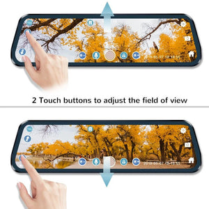 10 Inch Rearview Mirror Dash Cam Front And Rear 1080P Dual Recorder Night Vision - stepyours.com