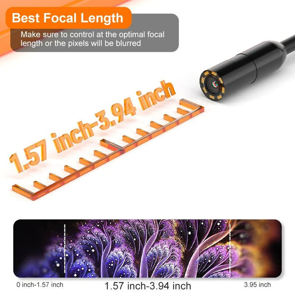 Four Point Three Inch Industrial Endoscope Camera 1080P HD 50m Rigid Cable - stepyours.com