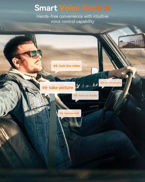 WOLFBOX G900 Dash Cam 4K Front 2.5K Rear GPS Voice Control 5GHz WiFi - stepyours.com