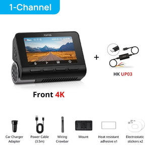 70mai Dash Cam 4K A800SE Dual Channel 24H Parking HDR WiFi 6 Voice Control - stepyours.com