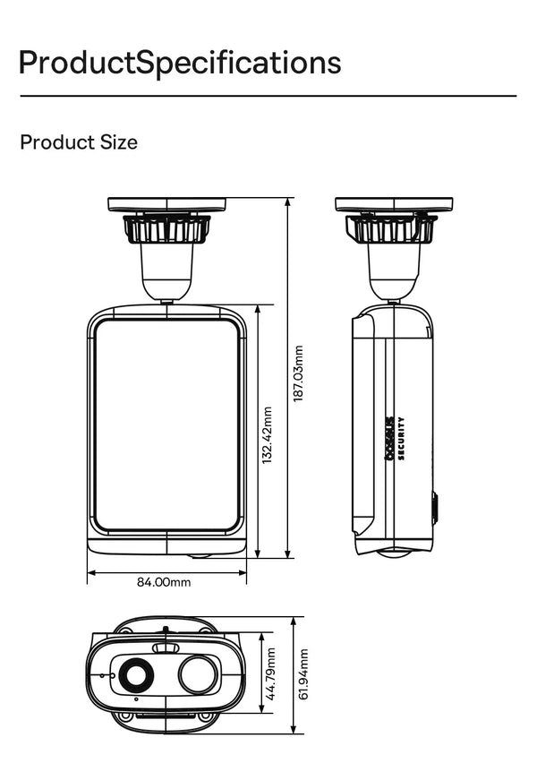 Baseus S1 Lite Solar Security Camera - 2K Wireless Outdoor With 135 Degree FOV - stepyours.com